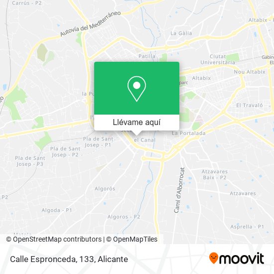 Mapa Calle Espronceda, 133