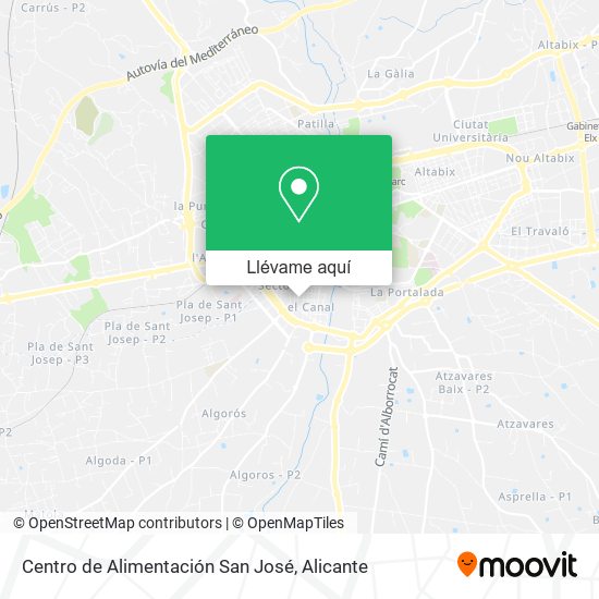 Mapa Centro de Alimentación San José