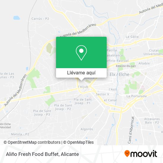 Mapa Aliño Fresh Food Buffet