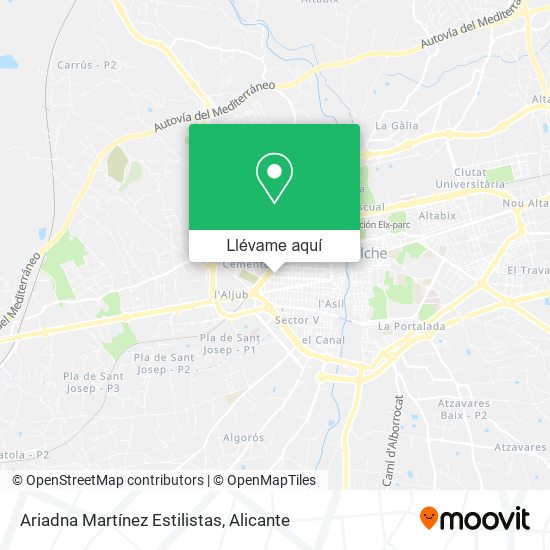 Mapa Ariadna Martínez Estilistas