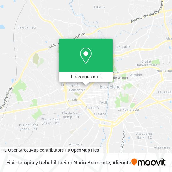 Mapa Fisioterapia y Rehabilitación Nuria Belmonte