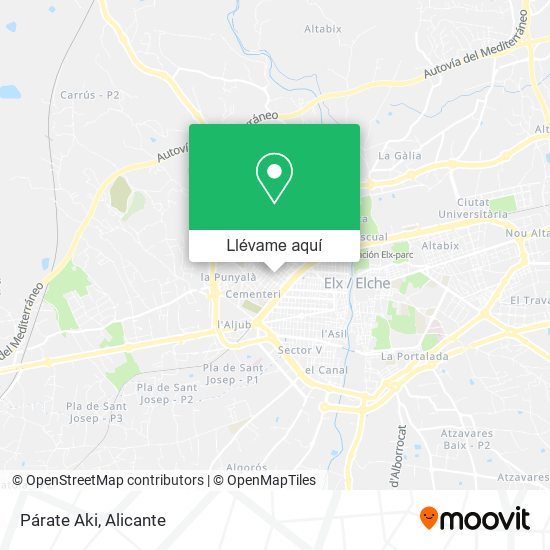 Mapa Párate Aki