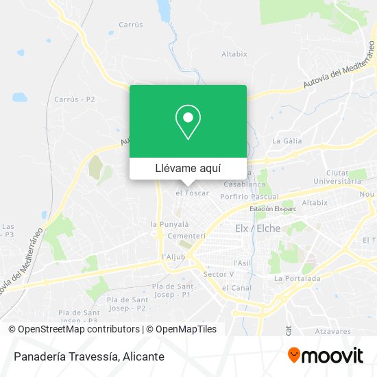 Mapa Panadería Travessía