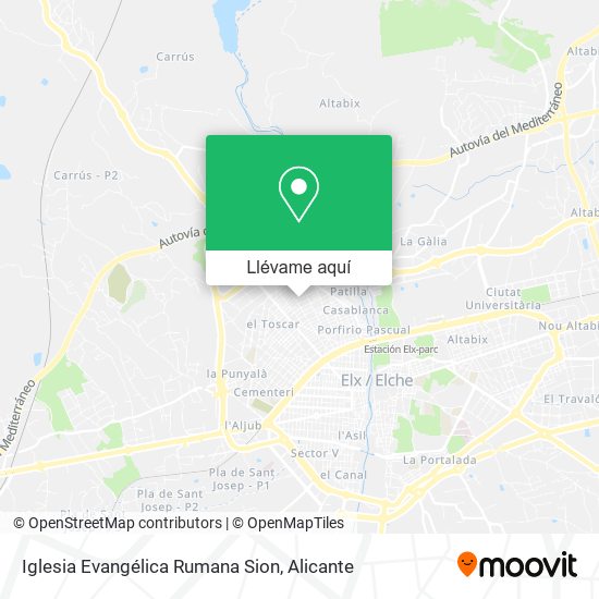 Mapa Iglesia Evangélica Rumana Sion