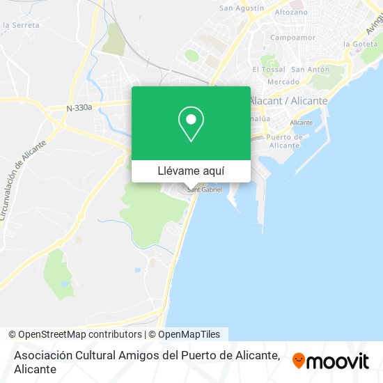 Mapa Asociación Cultural Amigos del Puerto de Alicante