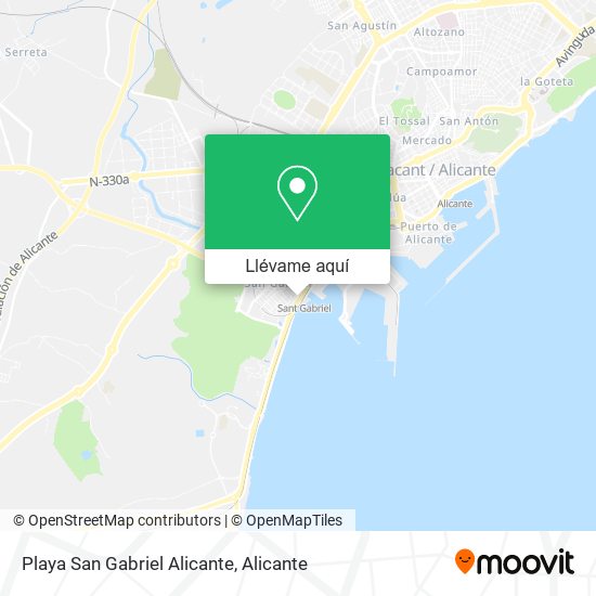 Mapa Playa San Gabriel Alicante