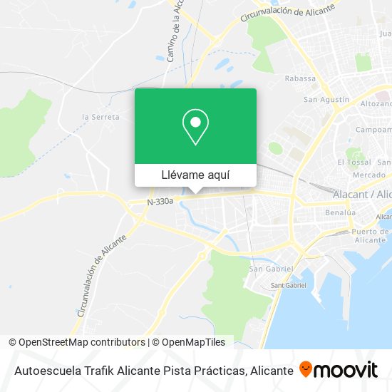 Mapa Autoescuela Trafik Alicante Pista Prácticas