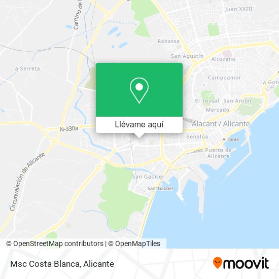 Mapa Msc Costa Blanca