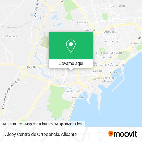 Mapa Alcoy Centro de Ortodoncia