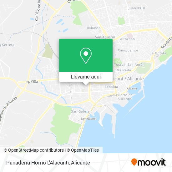Mapa Panadería Horno L'Alacantí