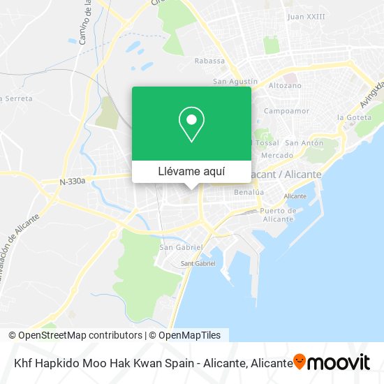 Mapa Khf Hapkido Moo Hak Kwan Spain - Alicante