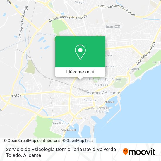 Mapa Servicio de Psicologia Domiciliaria David Valverde Toledo