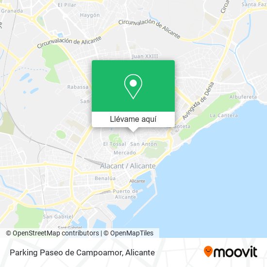 Mapa Parking Paseo de Campoamor