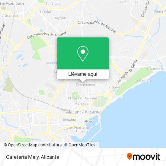 Mapa Cafeteria Mely