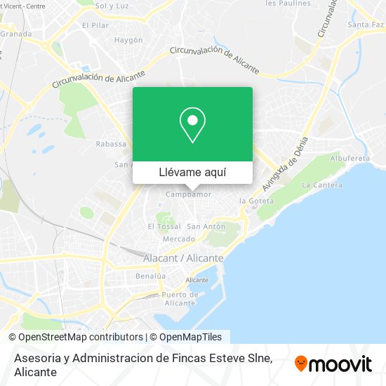 Mapa Asesoria y Administracion de Fincas Esteve Slne