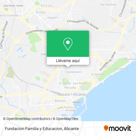 Mapa Fundacion Familia y Educacion