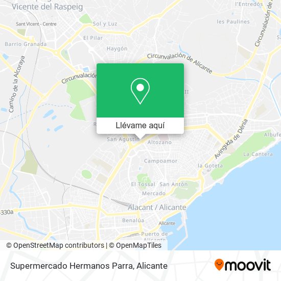 Mapa Supermercado Hermanos Parra