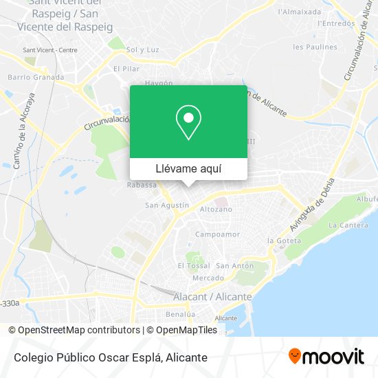 Mapa Colegio Público Oscar Esplá