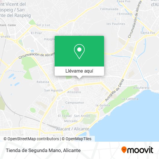 Mapa Tienda de Segunda Mano