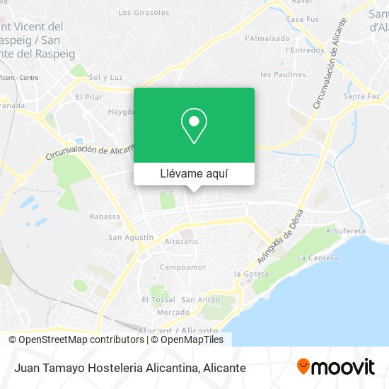 Mapa Juan Tamayo Hosteleria Alicantina