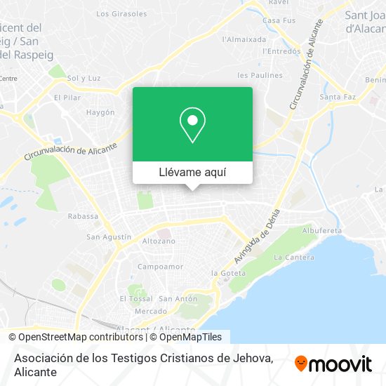 Mapa Asociación de los Testigos Cristianos de Jehova