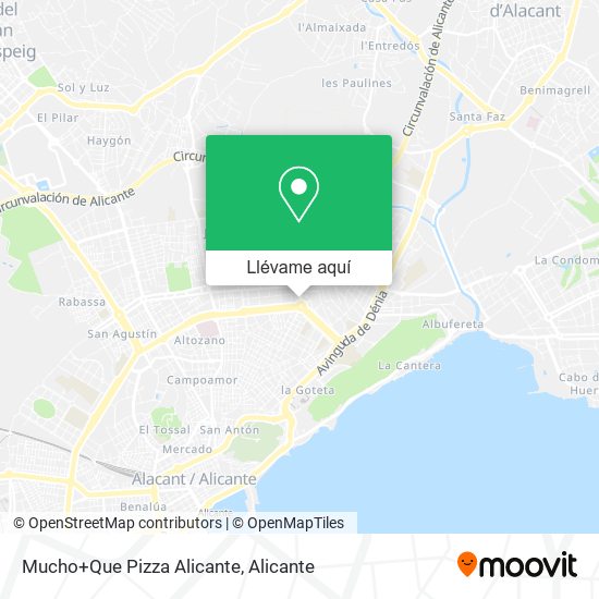 Mapa Mucho+Que Pizza Alicante