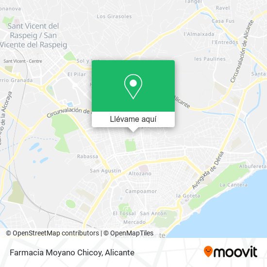 Mapa Farmacia Moyano Chicoy
