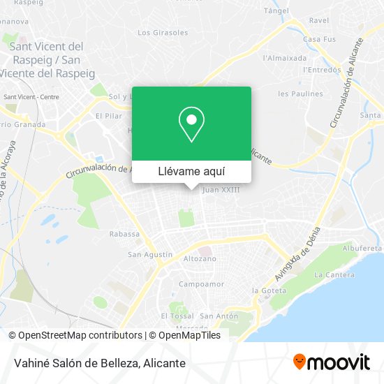 Mapa Vahiné Salón de Belleza