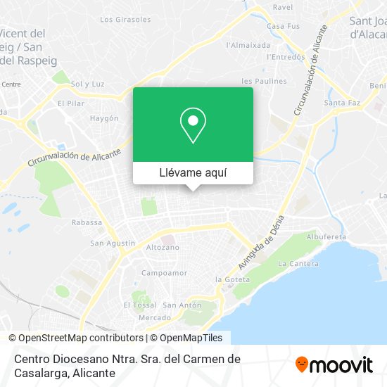 Mapa Centro Diocesano Ntra. Sra. del Carmen de Casalarga