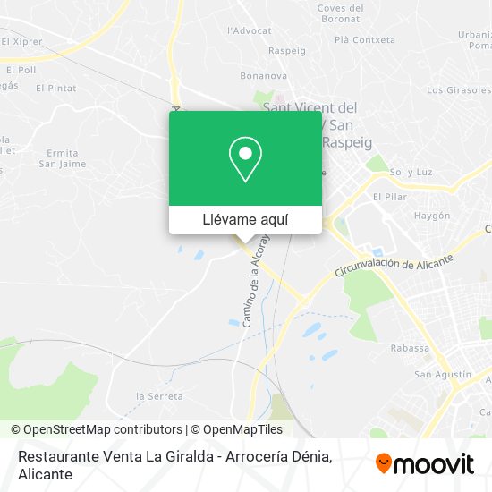 Mapa Restaurante Venta La Giralda - Arrocería Dénia