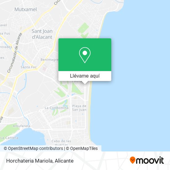 Mapa Horchateria Mariola