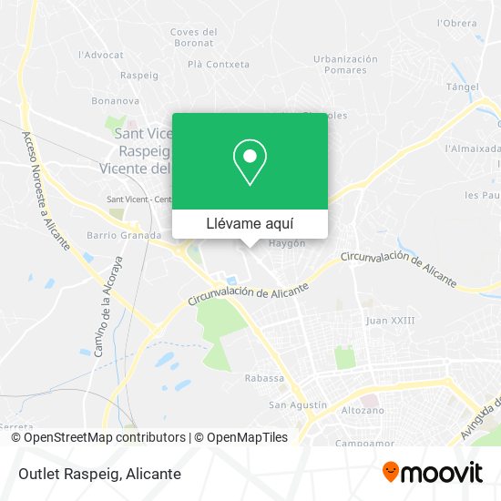 Mapa Outlet Raspeig