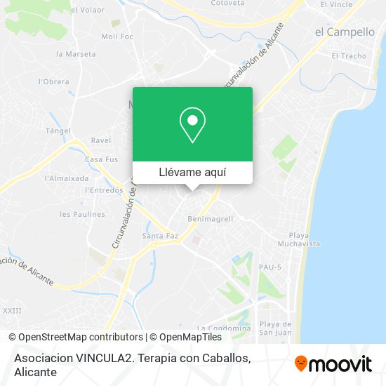 Mapa Asociacion VINCULA2. Terapia con Caballos