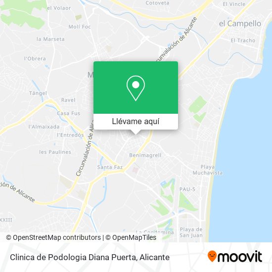 Mapa Clinica de Podologia Diana Puerta