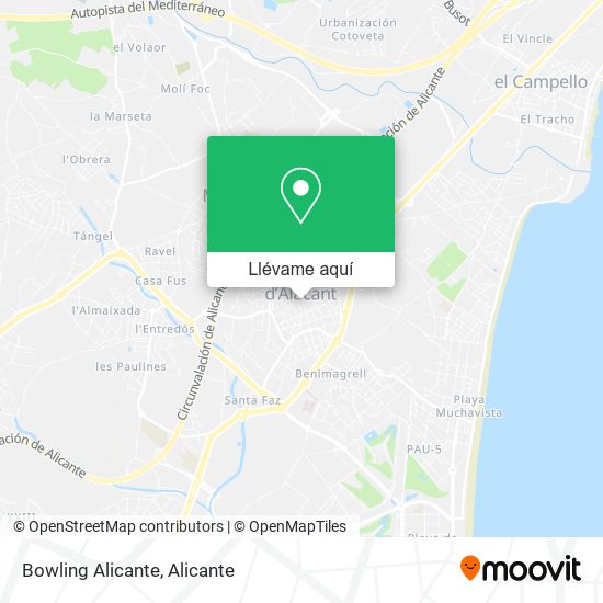 Mapa Bowling Alicante