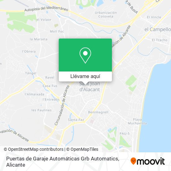 Mapa Puertas de Garaje Automáticas Grb Automatics