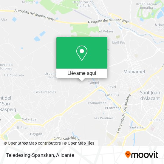 Mapa Teledesing-Spanskan