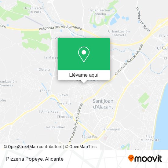 Mapa Pizzeria Popeye