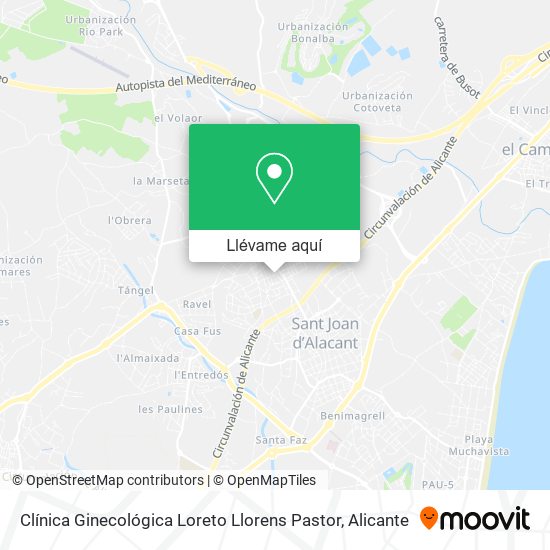 Mapa Clínica Ginecológica Loreto Llorens Pastor