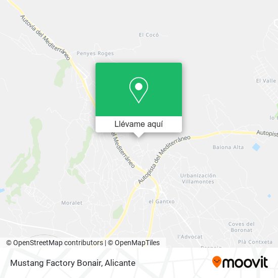 Mapa Mustang Factory Bonair