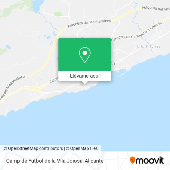 Mapa Camp de Futbol de la Vila Joiosa