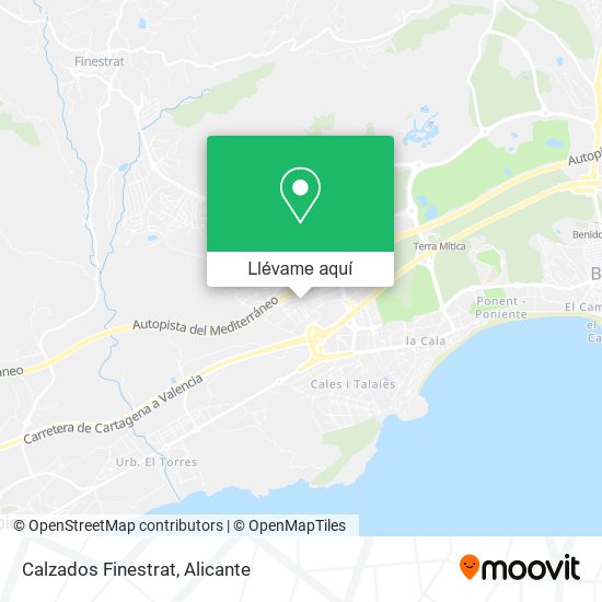 Mapa Calzados Finestrat