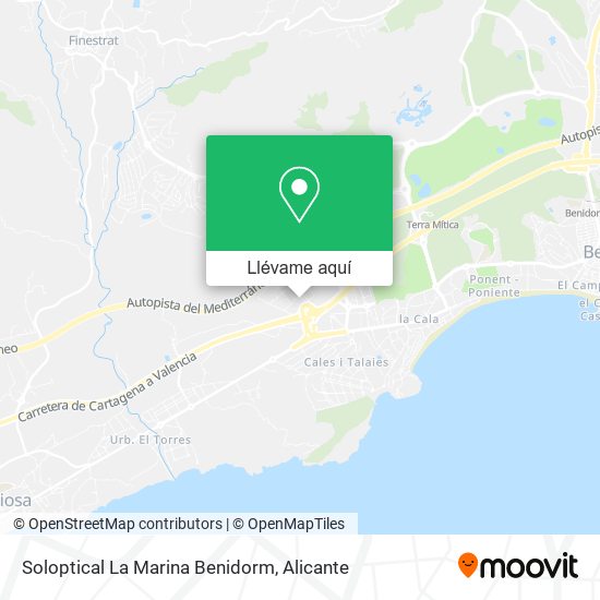 Mapa Soloptical La Marina Benidorm