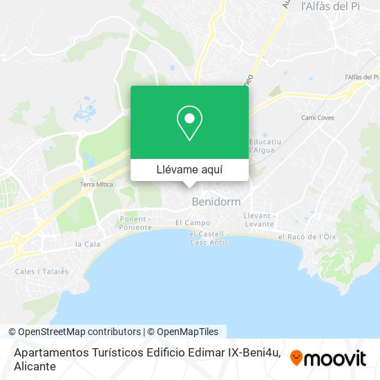 Mapa Apartamentos Turísticos Edificio Edimar IX-Beni4u