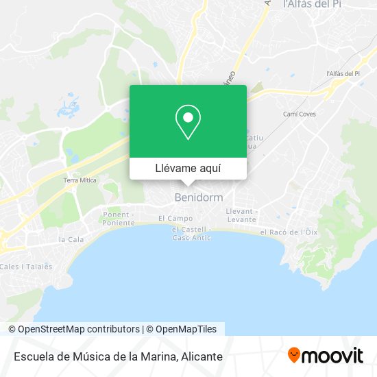 Mapa Escuela de Música de la Marina