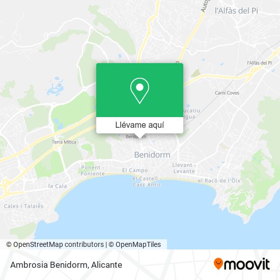 Mapa Ambrosia Benidorm