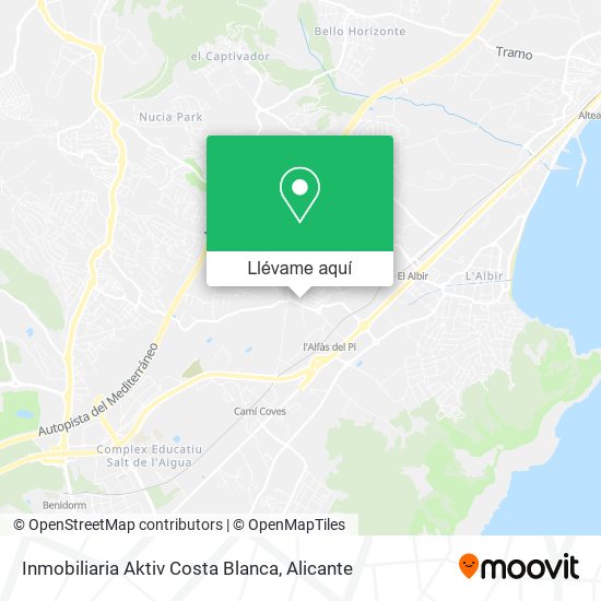 Mapa Inmobiliaria Aktiv Costa Blanca