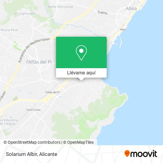 Mapa Solarium Albir