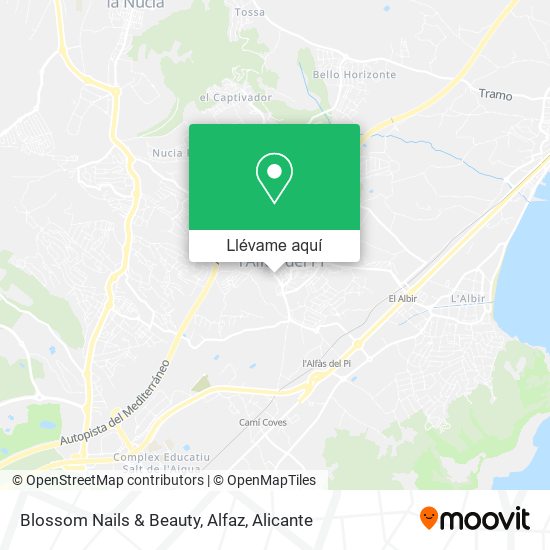 Mapa Blossom Nails & Beauty, Alfaz