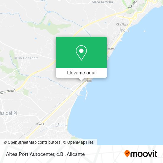 Mapa Altea Port Autocenter, c.B.